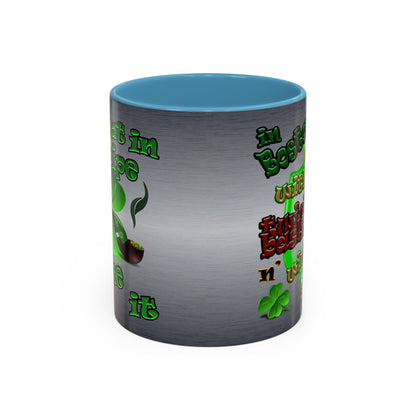 celtics logo - Accent Mug (brushed nickel)