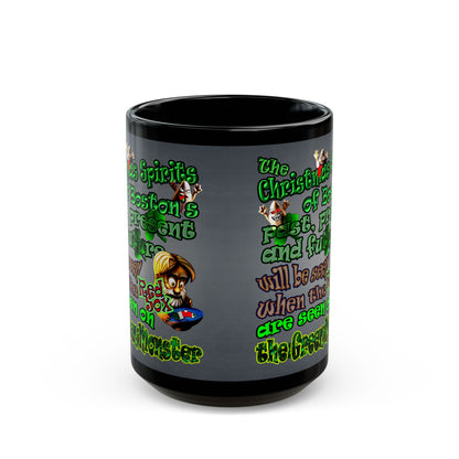 christmas spirits of boston - Black Mug (grey-light grey)