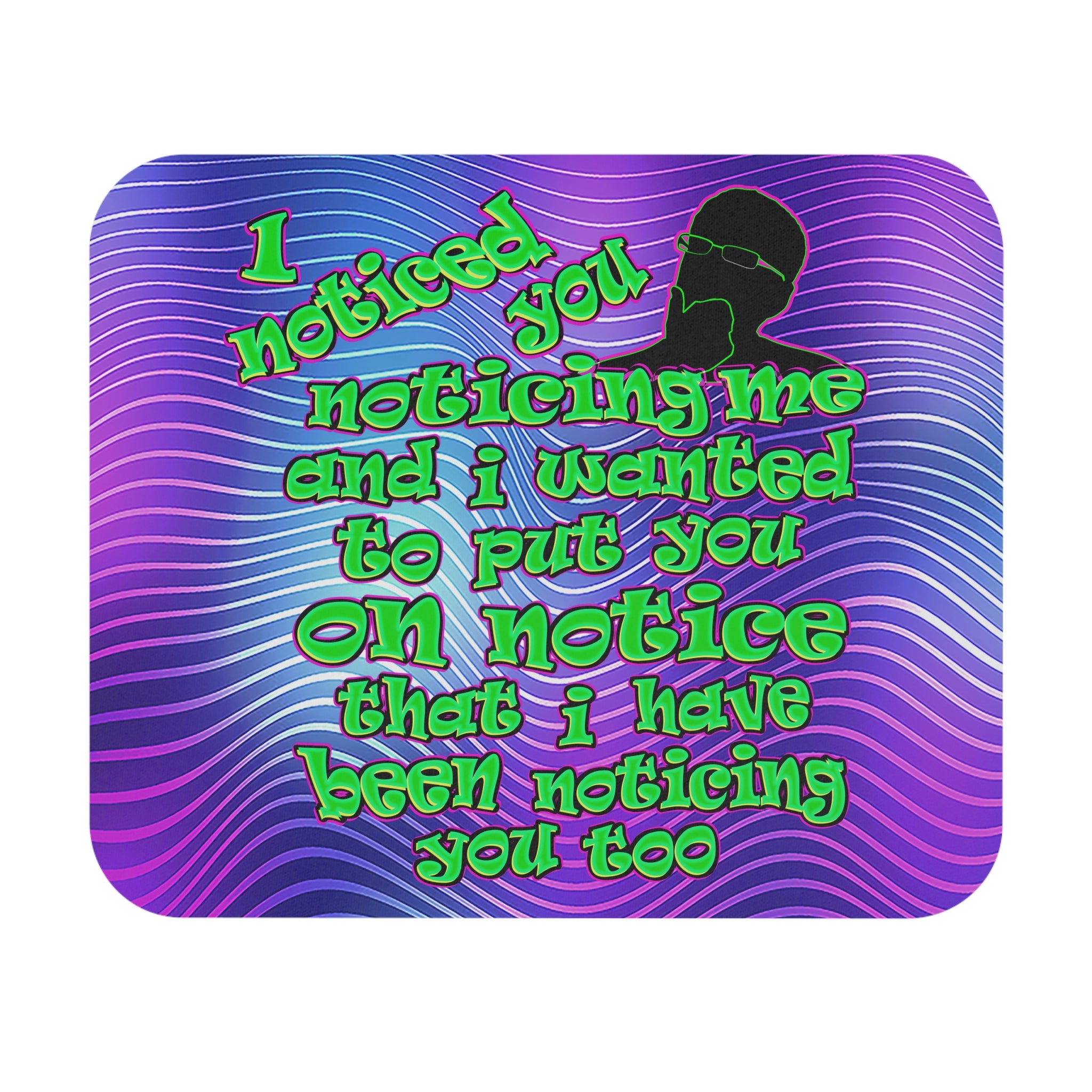 noticed you noticing - Mouse Pad (Rectangle) (purple wave)