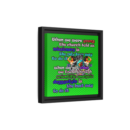 doggystyle - framed canvas art (logo green)