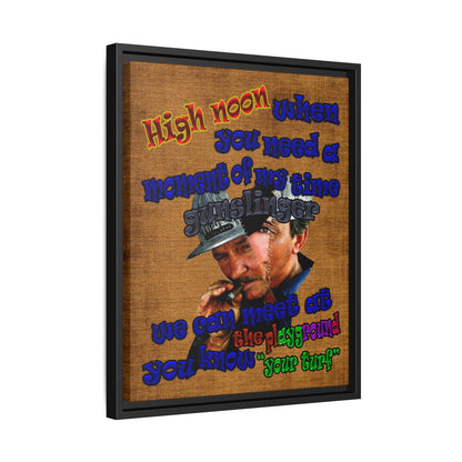 high noon - framed canvas art (brown papyrus)