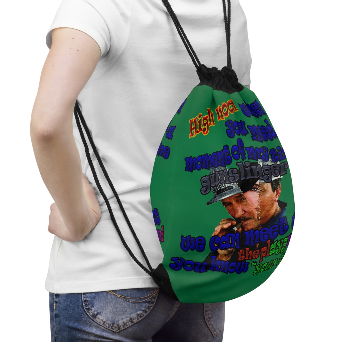 high noon - Drawstring Bag (dark green)