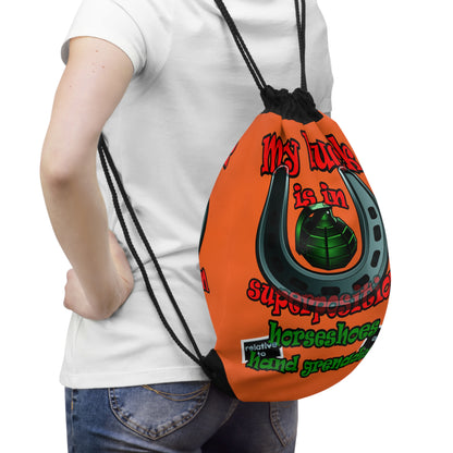 my luck - Drawstring Bag (orange)