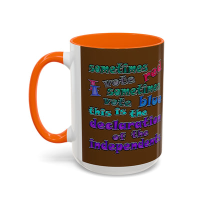 declaration of the independents - Accent Mug (brown)
