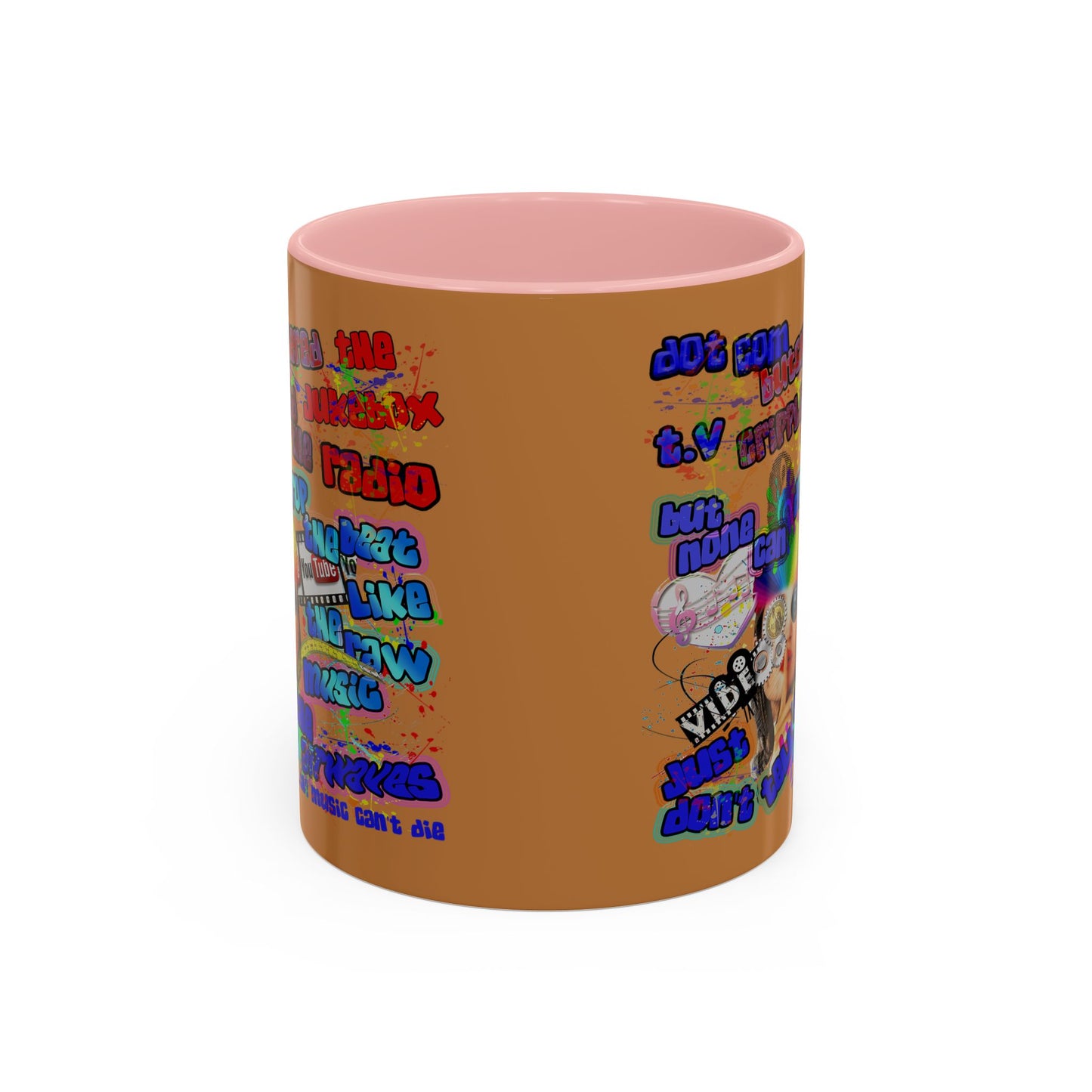 drop the beat - Accent Mug (light brown)