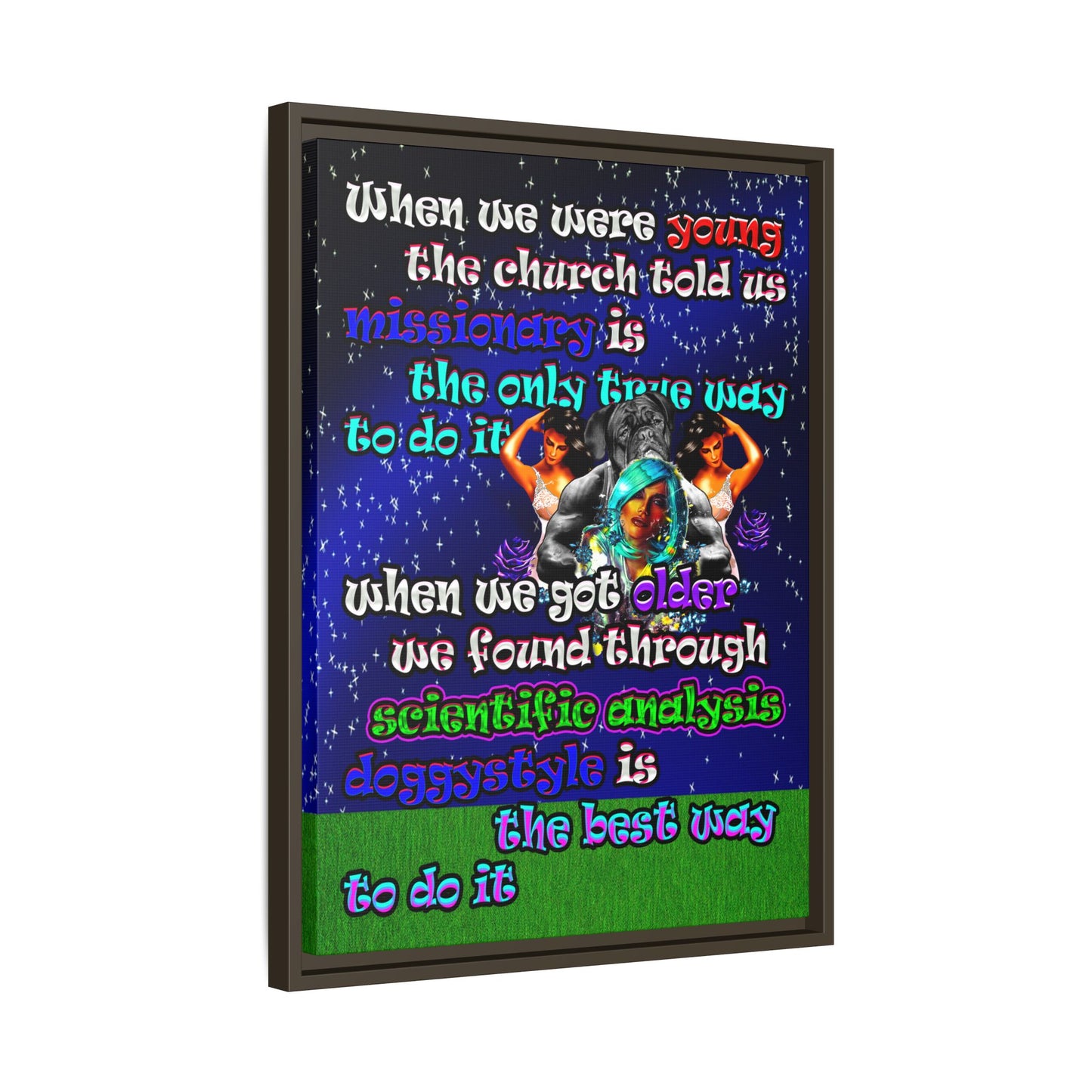 doggystyle - framed canvas art ('snoops' background)