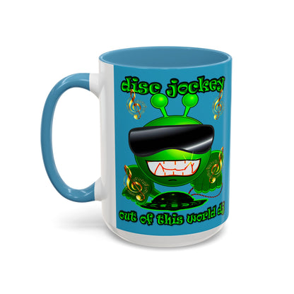 disc jockey - Accent Mug (turquoise)