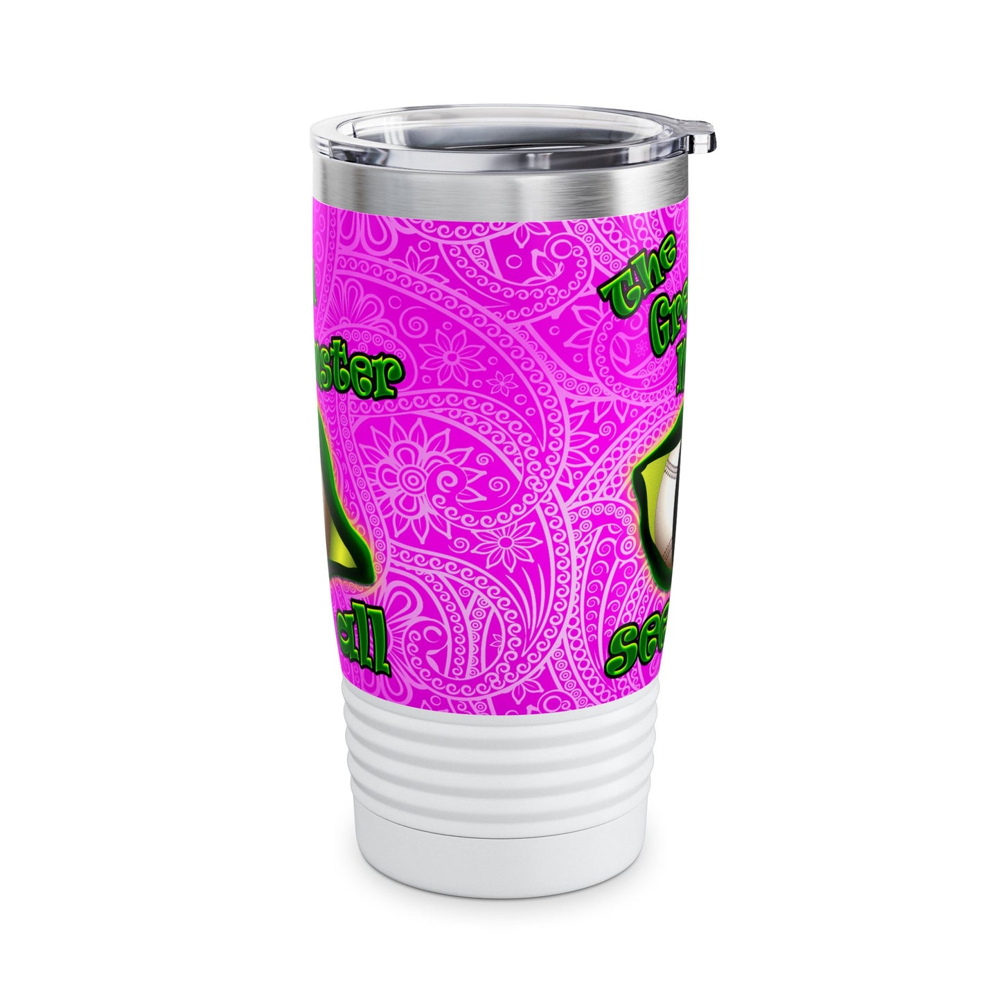 green monster - Ringneck Tumbler, 20oz (pink swirl)