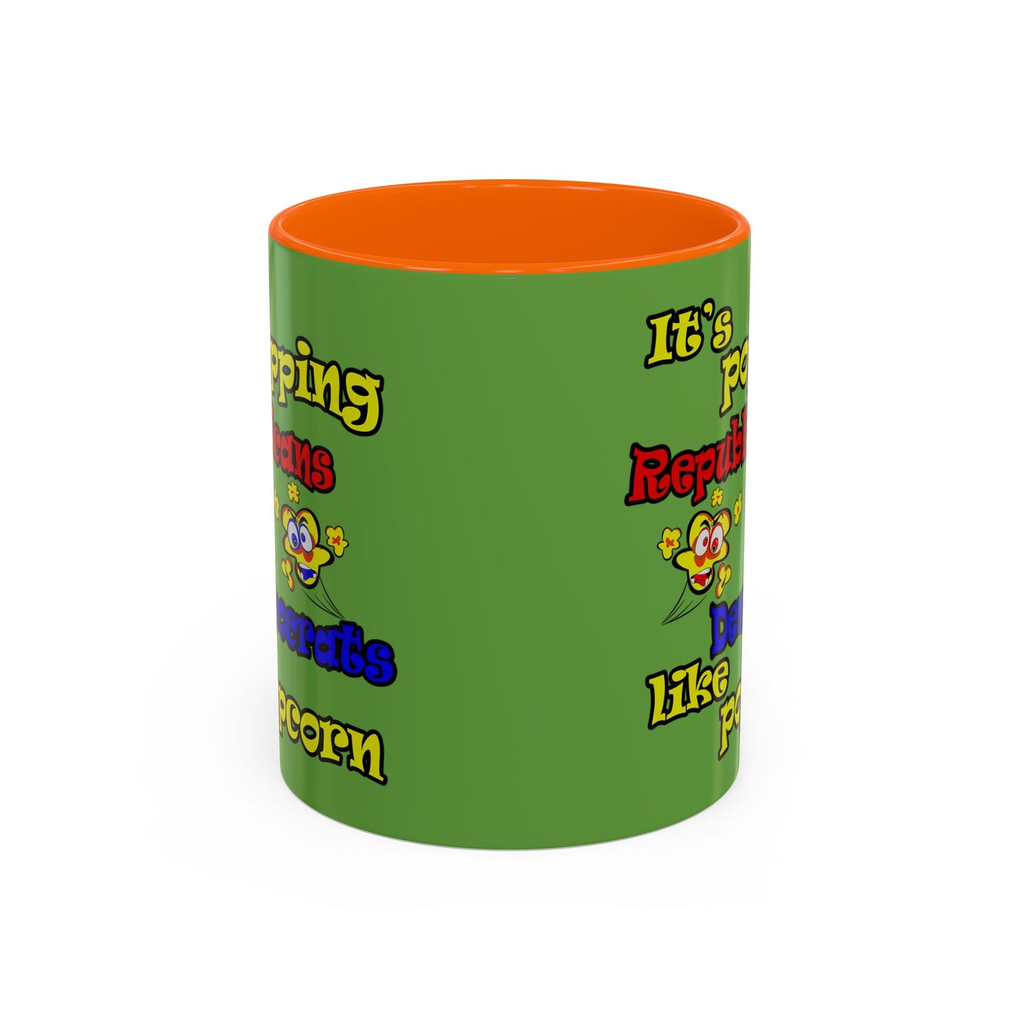 popping like popcorn - Accent Mug (green)