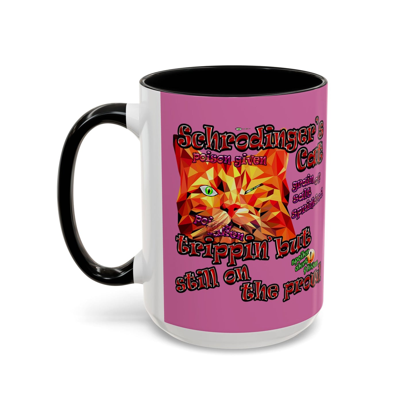 schrodinger's cat - Accent Mug (light pink)