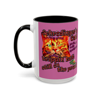 schrodinger's cat - Accent Mug (light pink)