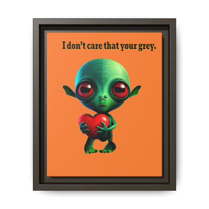 I don't care that your grey - framed canvas art (crusta)