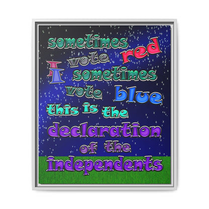 declaration of the independents - framed canvas art ('snoops' background)