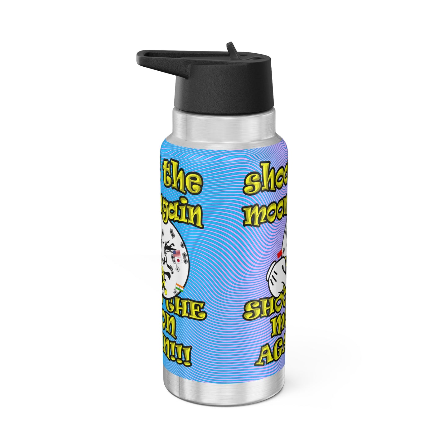 shoot the moon again - Gator Tumbler, 32oz  (light blue-purple wave)
