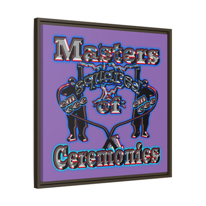 em cee squared - framed canvas art (light purple)