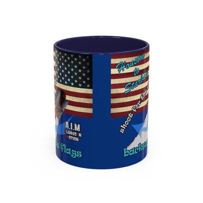 shoot for the stars - Accent Mug (dark blue)