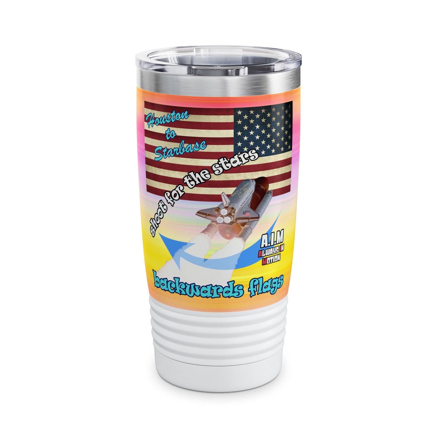 shoot for the stars - Ringneck Tumbler, 20oz (color blur)