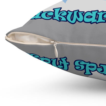shoot for the stars - Spun Polyester Square Pillow - (grey)
