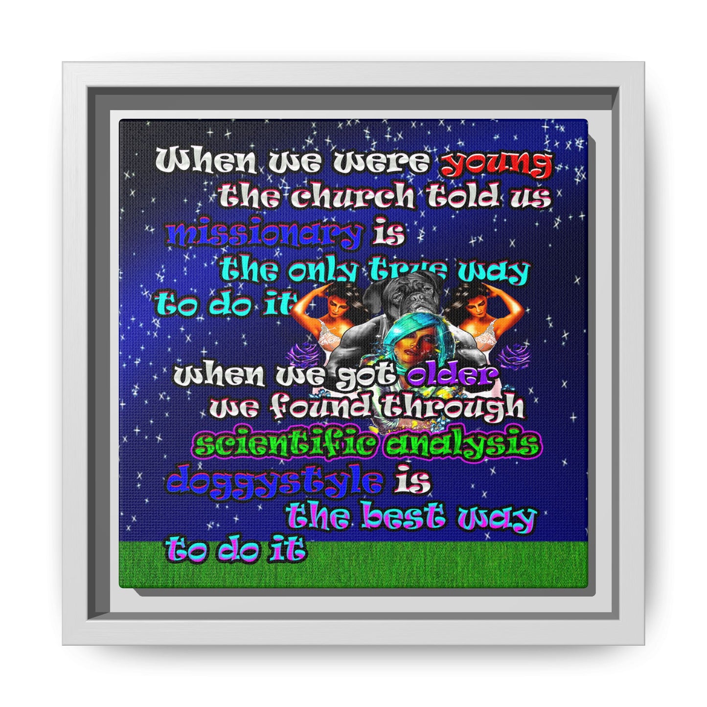 doggystyle - framed canvas art ('snoops' background)