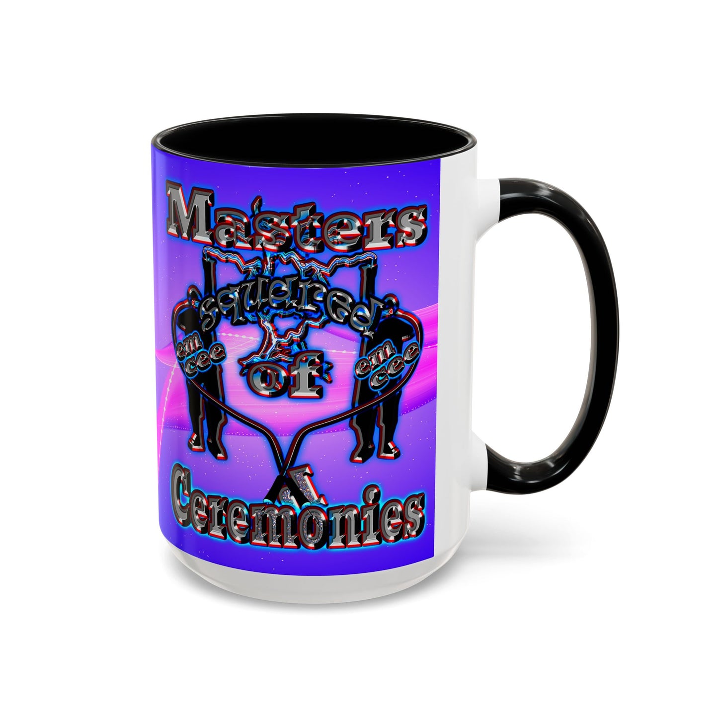em cee squared - Accent Mug (purple-pink wave)