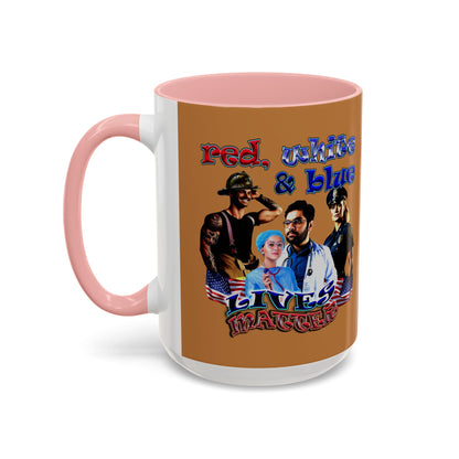 rw&b lives matter - Accent Mug (light brown)