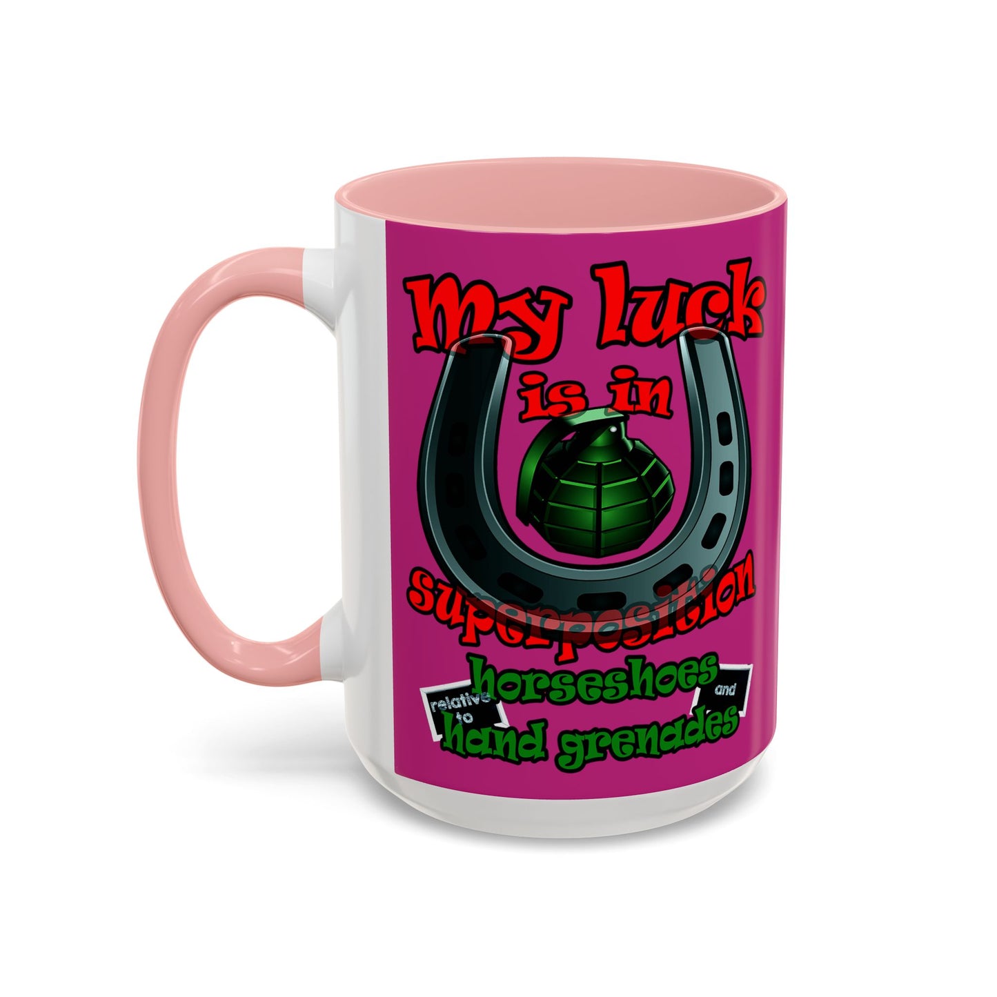 my luck - Accent Mug (pink)