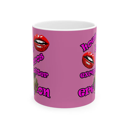 hoes b4 bros - White Mug (light pink)