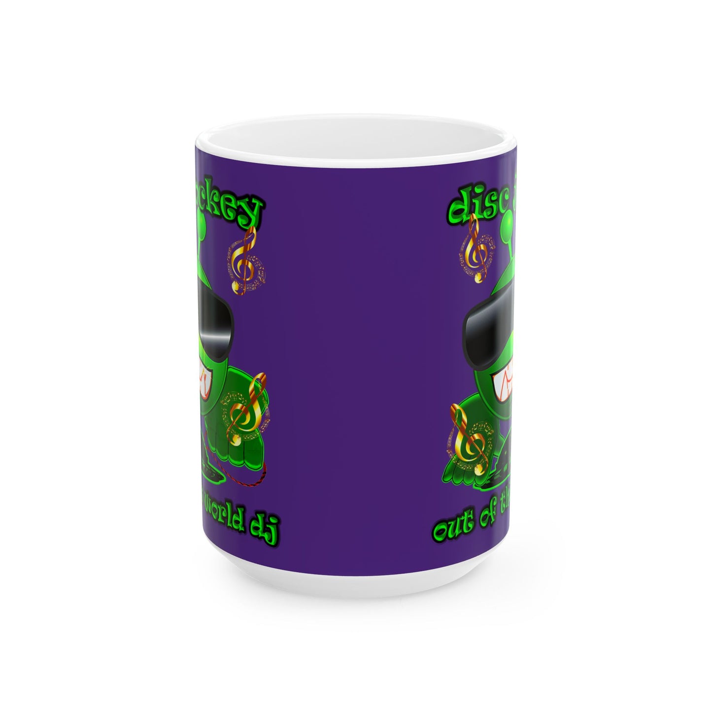 disc jockey - White Mug (purple)