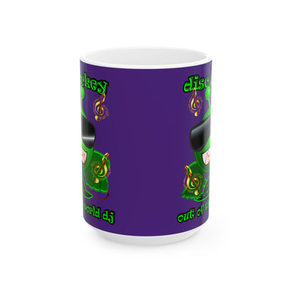 disc jockey - White Mug (purple)
