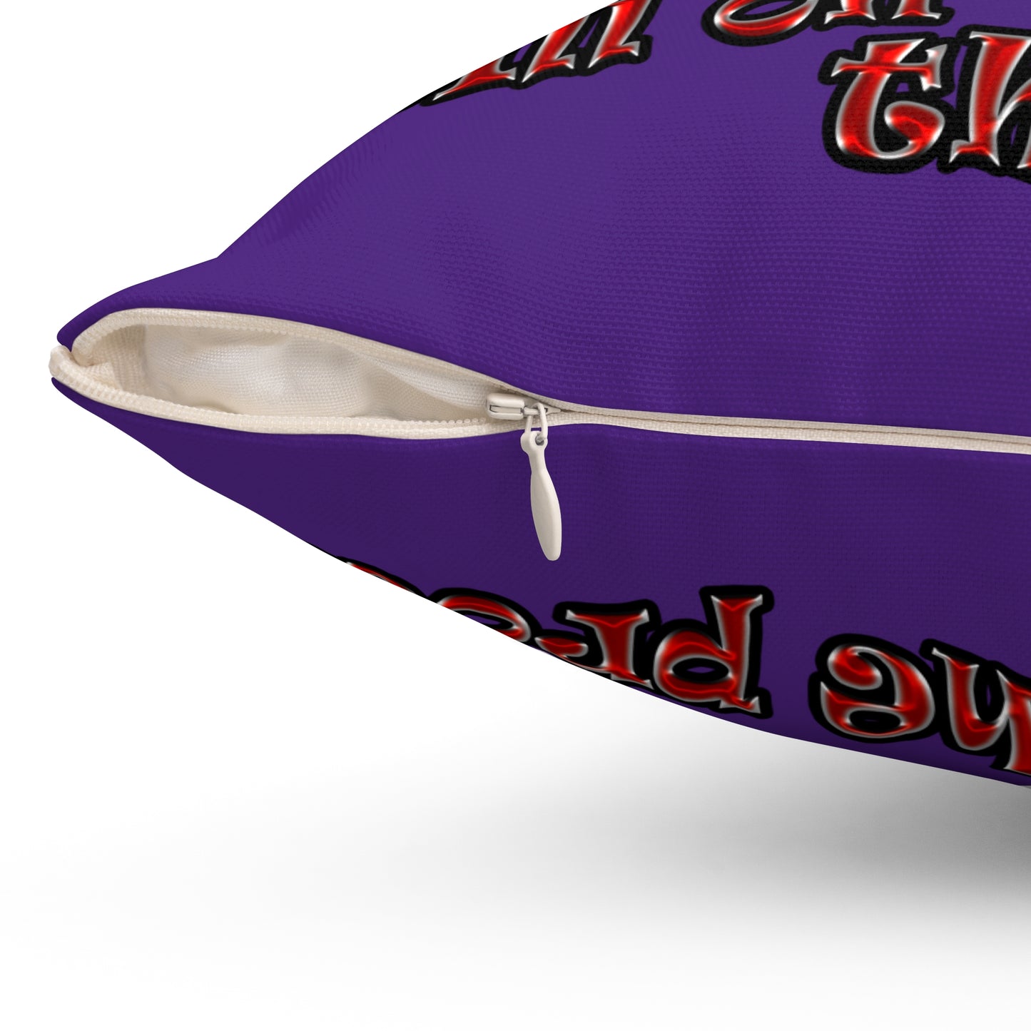 schrodinger's cat - Spun Polyester Square Pillow - (purple)