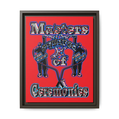 em cee squared - framed canvas art (red)