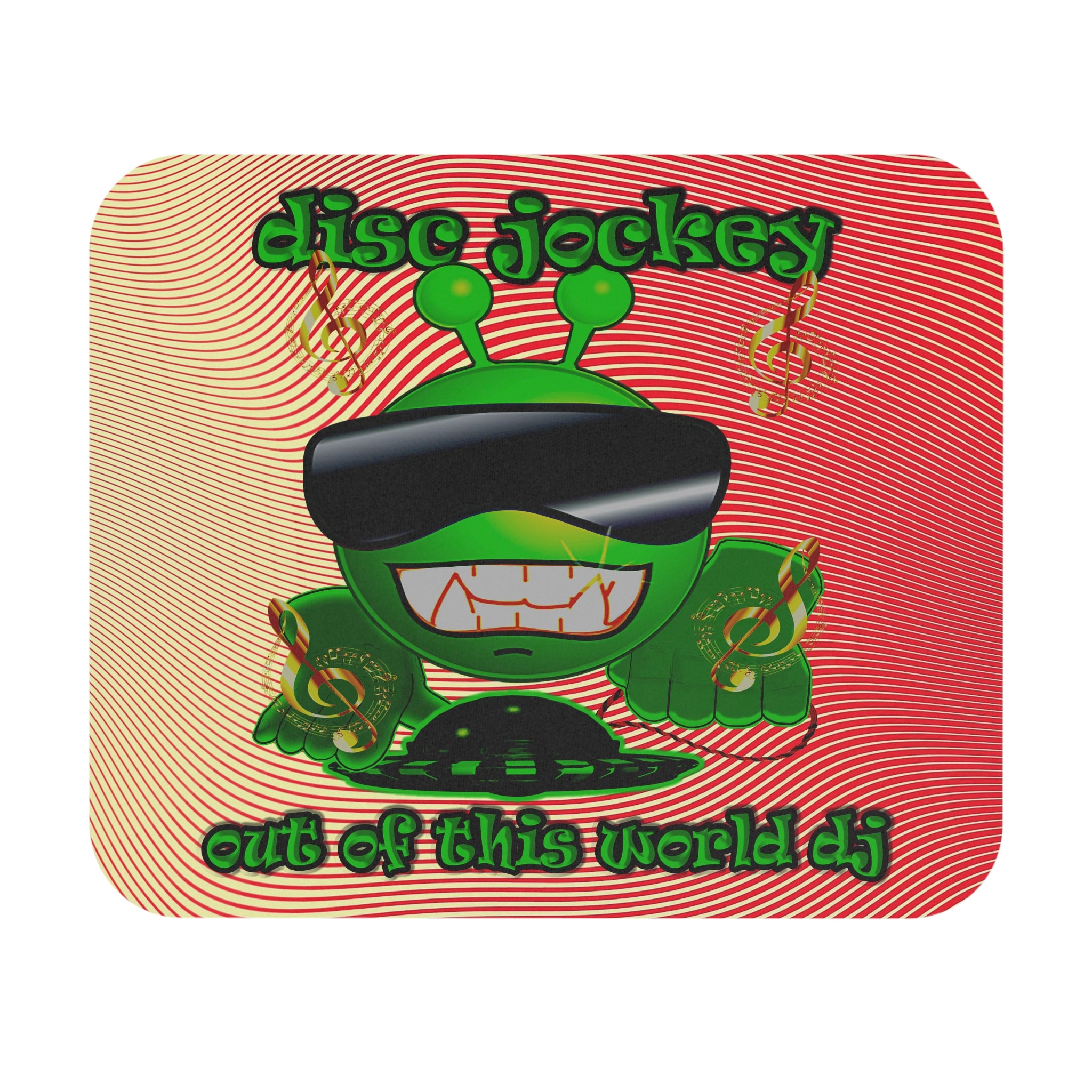 disc jockey - Mouse Pad (Rectangle) (yellow-orange wave)