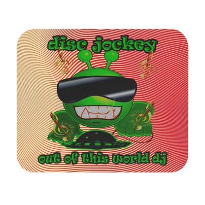 disc jockey - Mouse Pad (Rectangle) (yellow-orange wave)