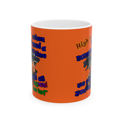 high noon - White Mug (orange)