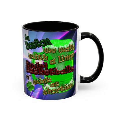 celtics logo - Accent Mug (grey-pink wave)