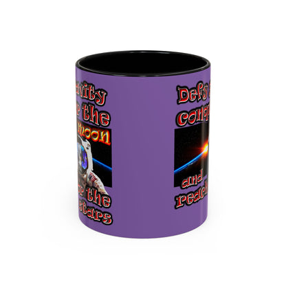 defy conquer reach - Accent Mug (light purple)