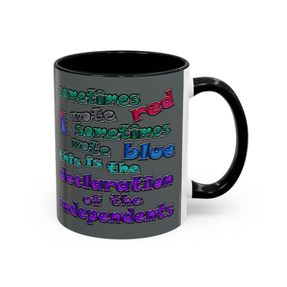 declaration of the independents - Accent Mug (dark grey)