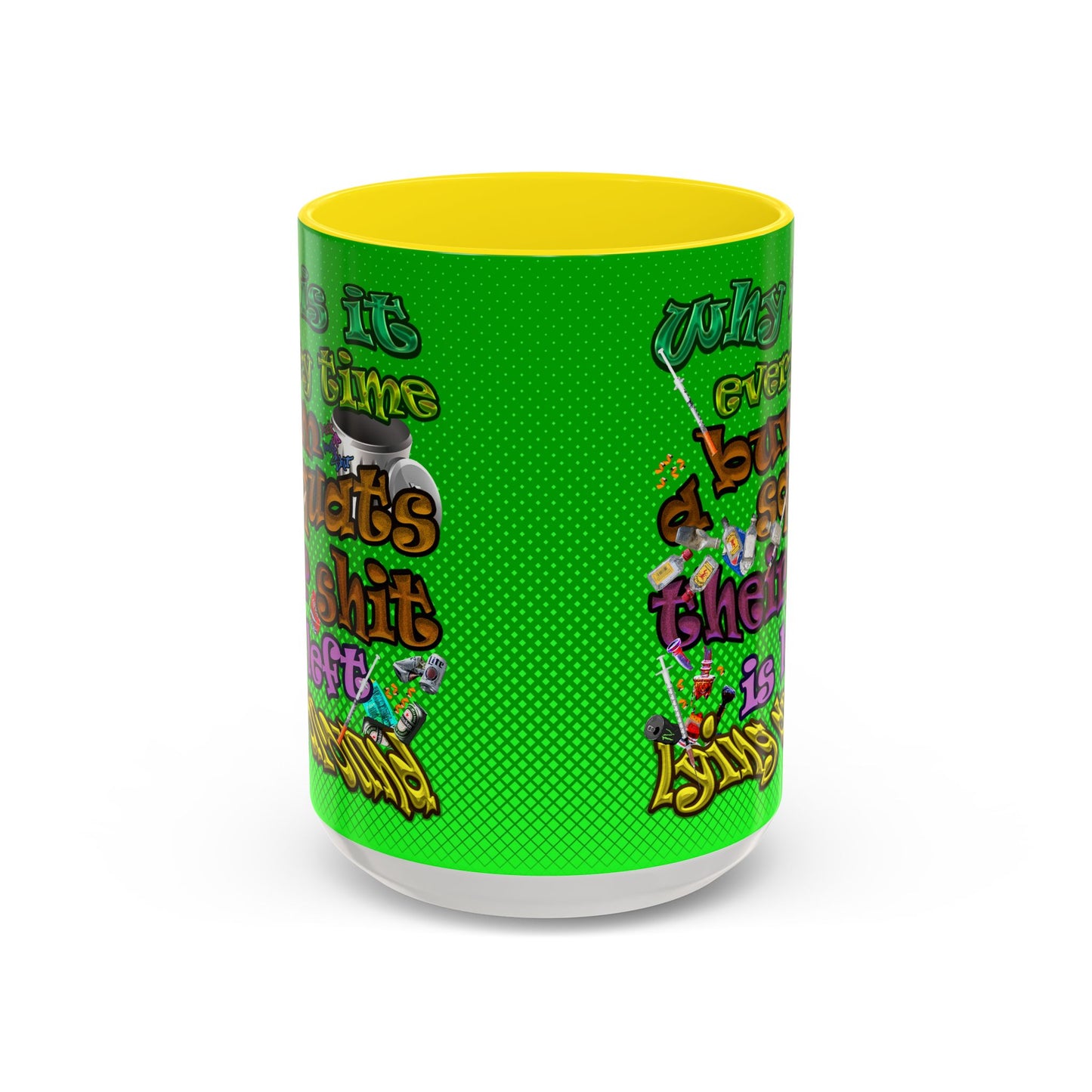 the bum's shit - Accent Mug (logo green)