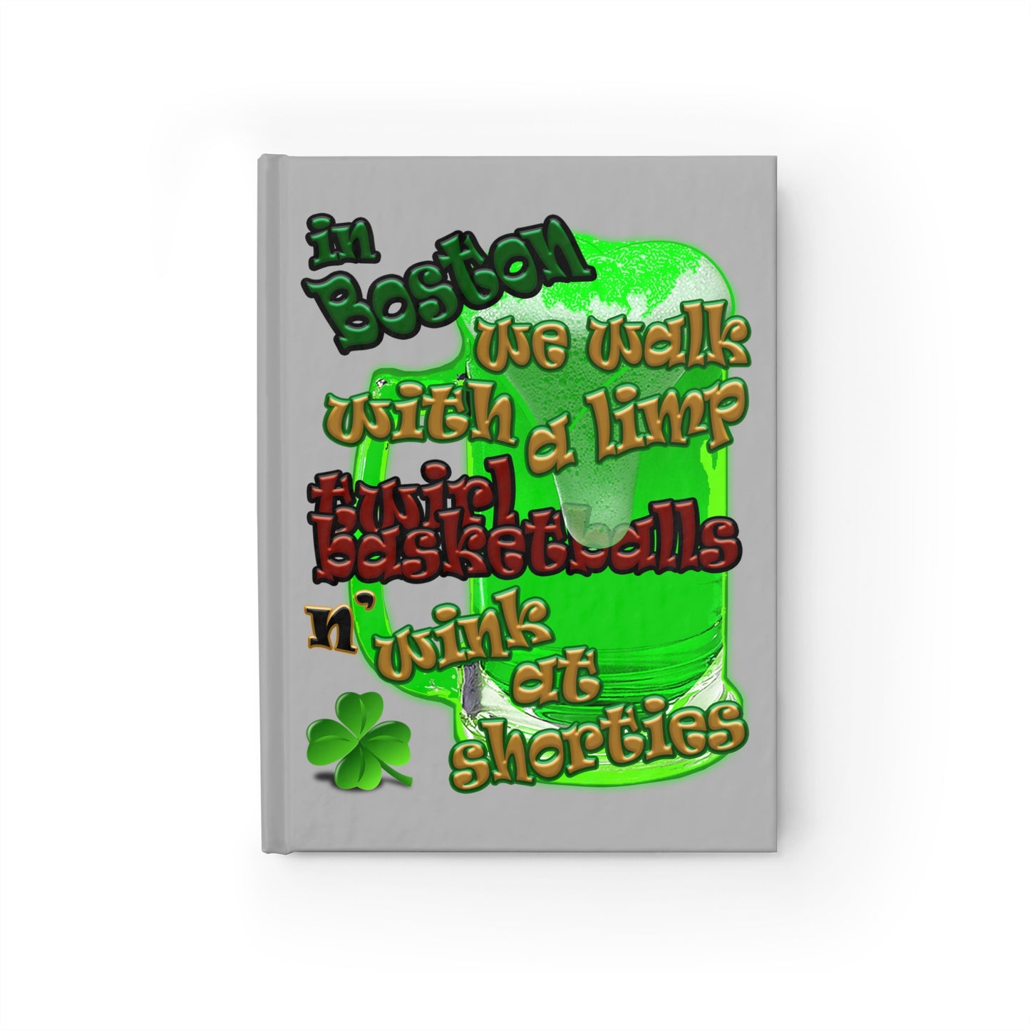 celtics logo - journal-lined (light grey)