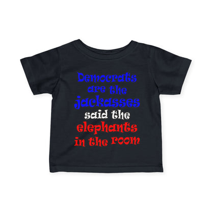 donkeys and elephants - Infant Fine Jersey Tee