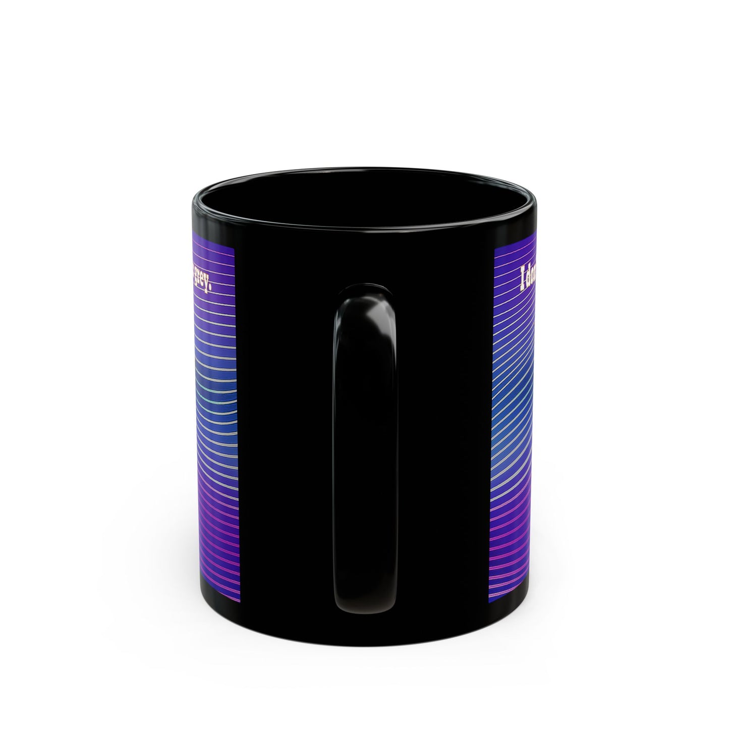 I don't care that your grey - Black Mug (purple wave)