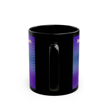I don't care that your grey - Black Mug (purple wave)