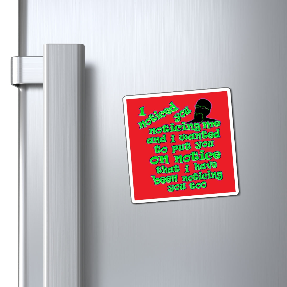 noticed you noticing - Magnets - (red)
