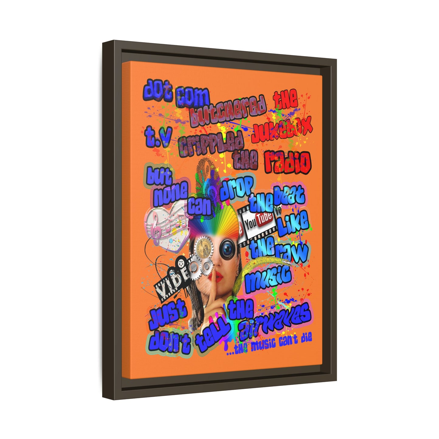 drop the beat - framed canvas art (crusta)