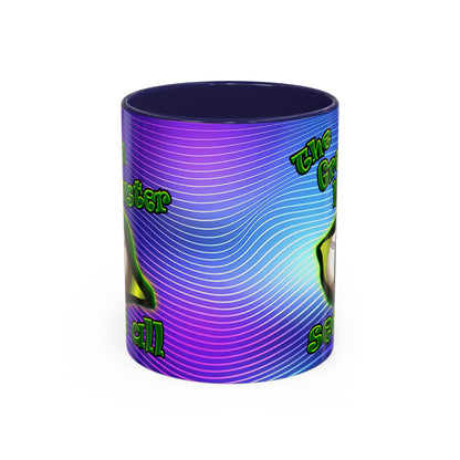 green monster - Accent Mug (purple wave)