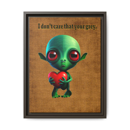 I don't care that your grey - framed canvas art (brown papyrus)