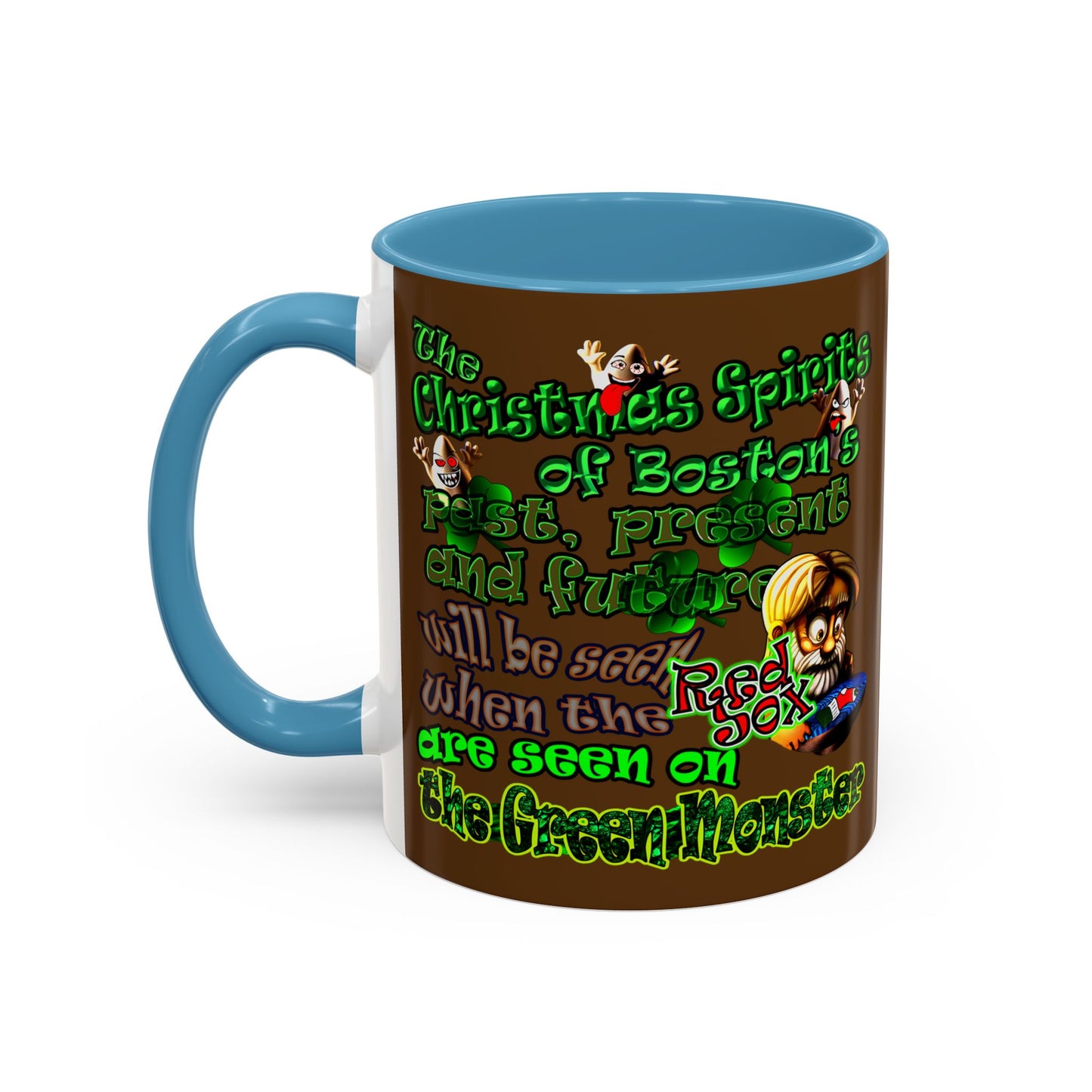 christmas spirits of boston - Accent Mug (brown)