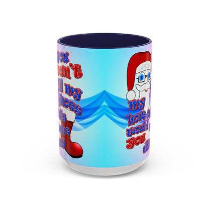 santa's shoes - Accent Mug (light blue-pink wave)