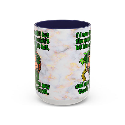 turtle race - Accent Mug (white marble)