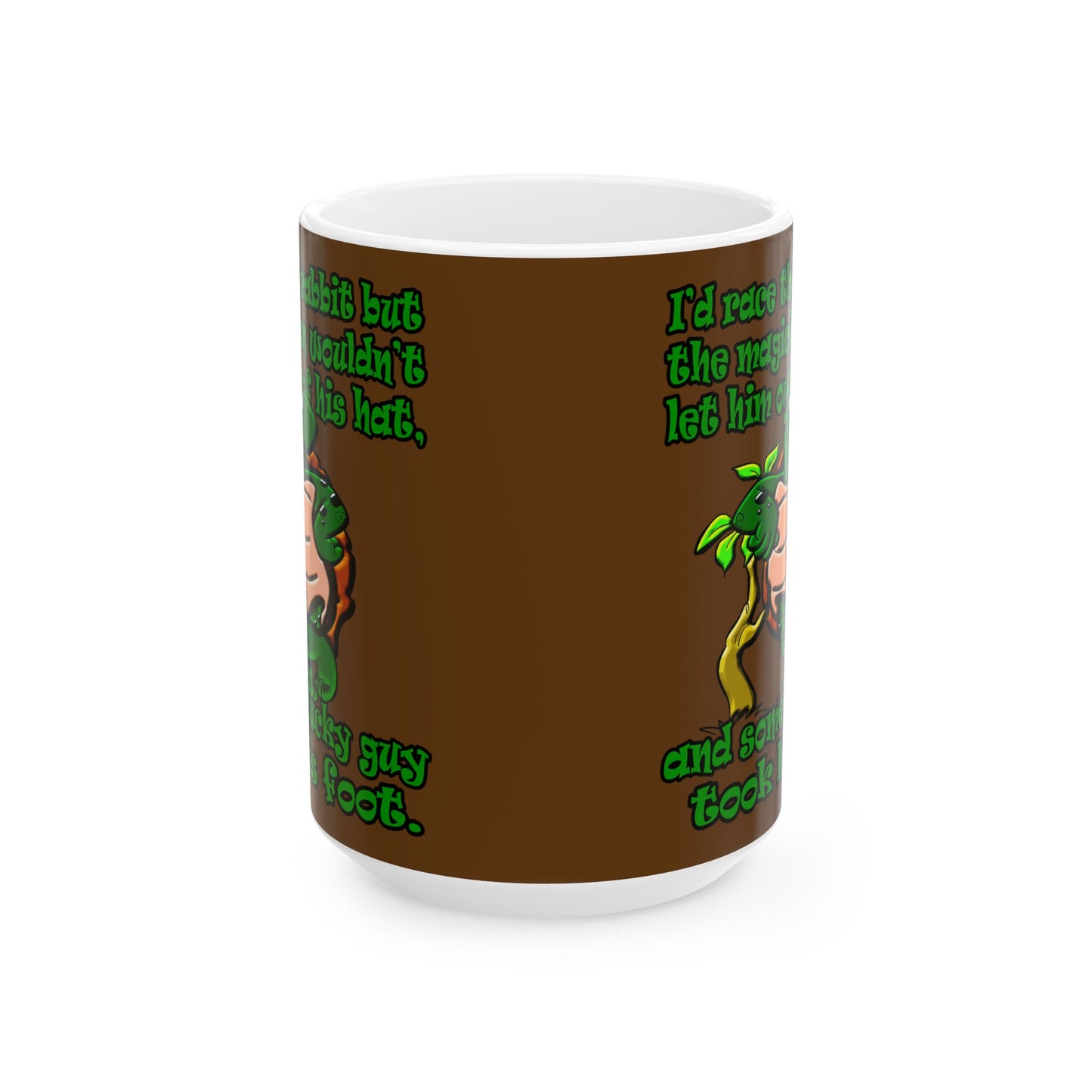 turtle race - White Mug (brown)